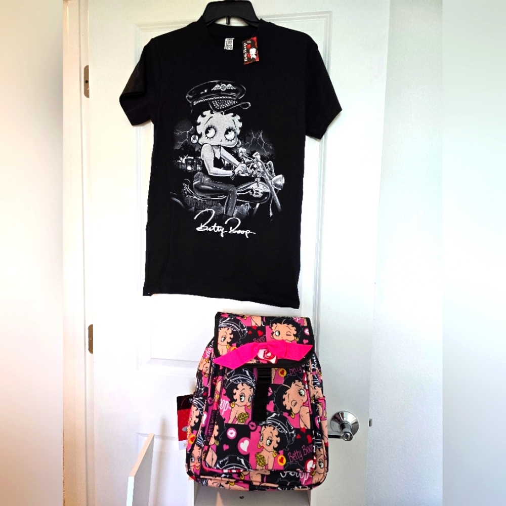 Betty Boop shirt and backpack bundle